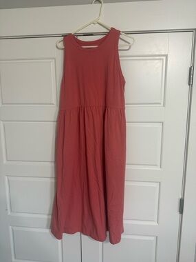 a new day Coral Sleeveless Maxi Dress with Gathered Waist